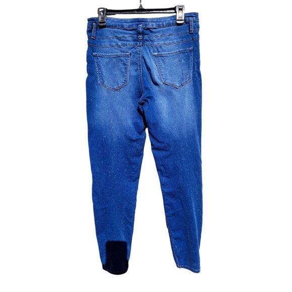 No Boundaries Mid Rise Skinny Jeans Womens 15 Acid Wash Blue (Flaw) - Picture 3 of 7